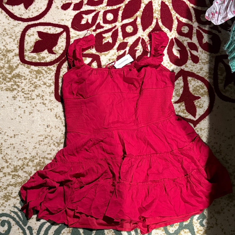 Ruffled Crimson Sundress